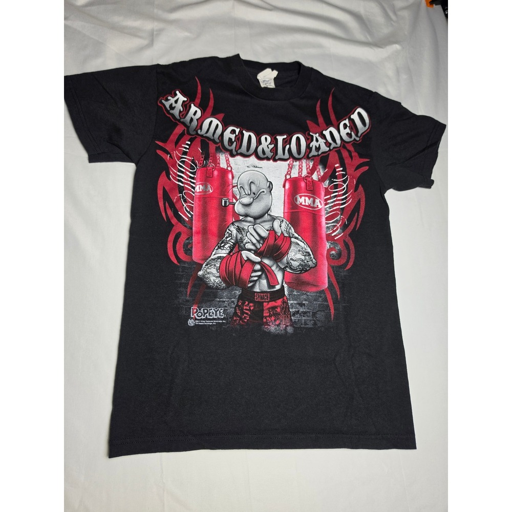 Delta Pro Weight Popeye Armed & Loaded MMA Graphic T-Shirt Black Small
